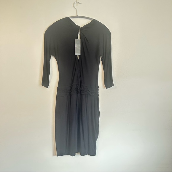 BCBGMAXAZARIA NWT Black 3/4 sleeve dress jersey Size Small - Picture 2 of 7
